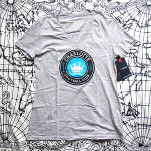 MLS Charlotte FC Women's Official Logo V-Neck T-Shirt